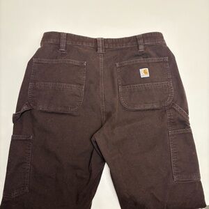 Carhartt Rugged Flex Canvas Double Front Work Pants, Brown, 10 Regular